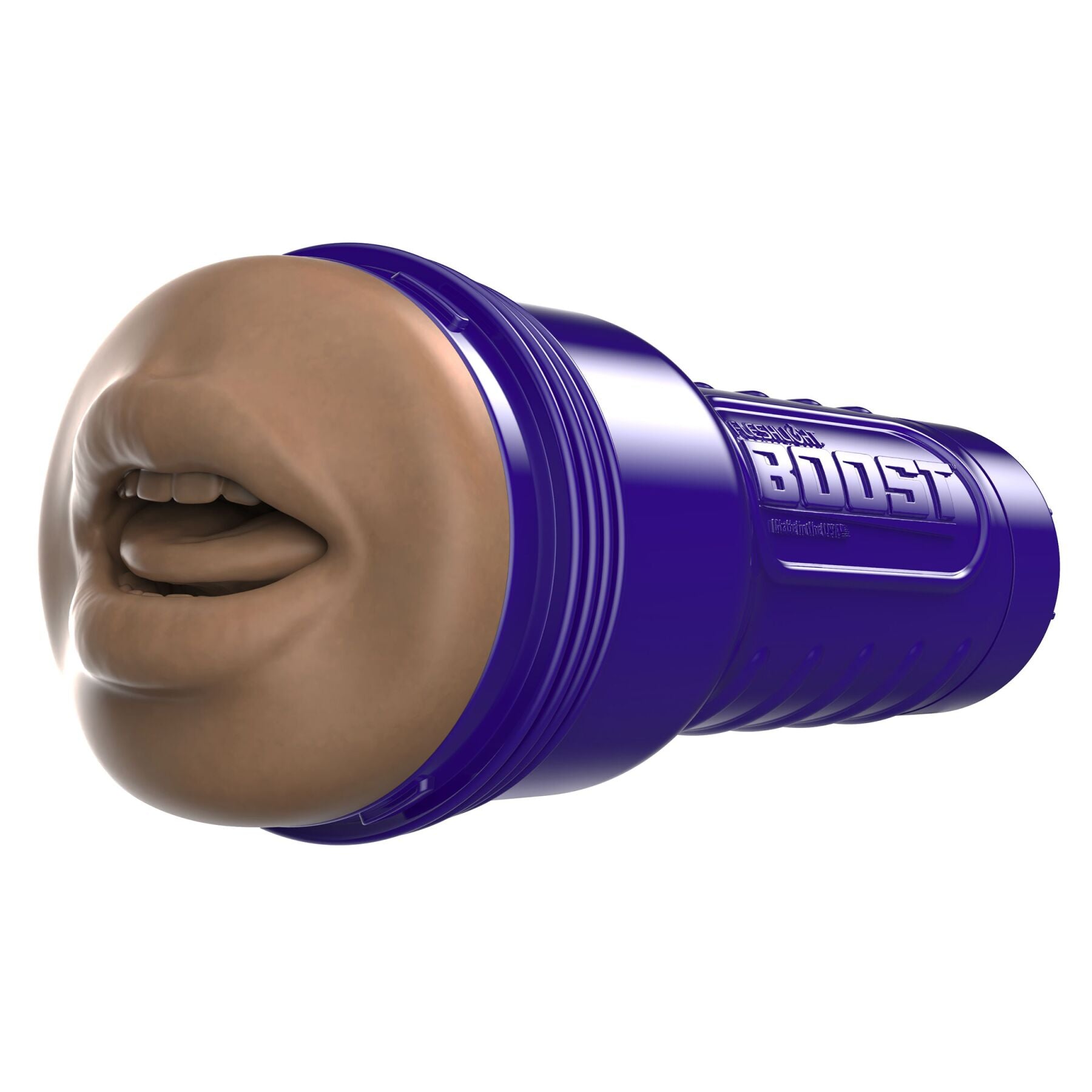 Fleshlight (США) Мастурбатор-ротик Fleshlight Boost Blow Medium Dark Flesh, плаваючі кільця Turbo Tech