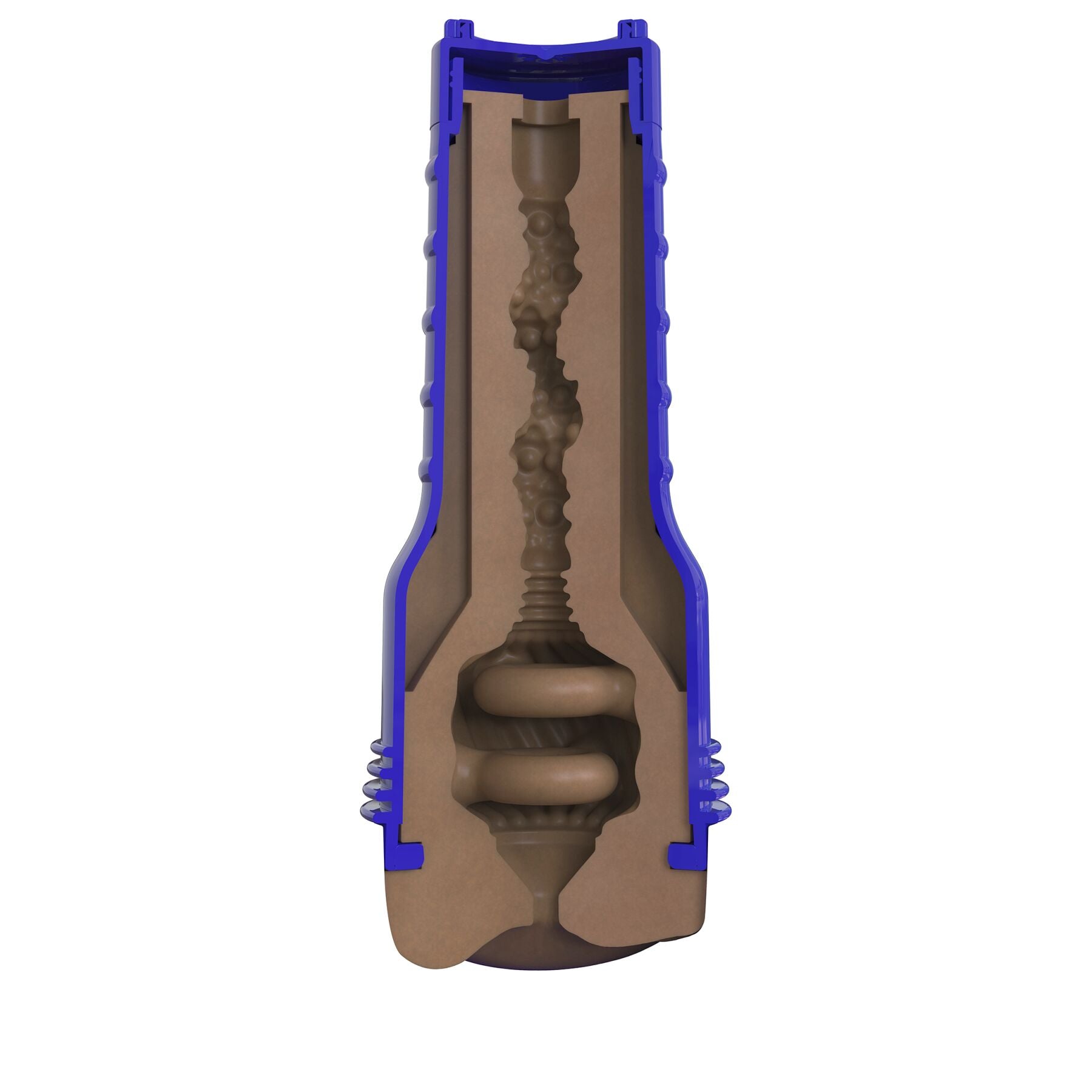 Fleshlight (США) Мастурбатор-попка Fleshlight Boost Blast Female Medium Dark Flesh, плаваючі кільця Turbo Tech