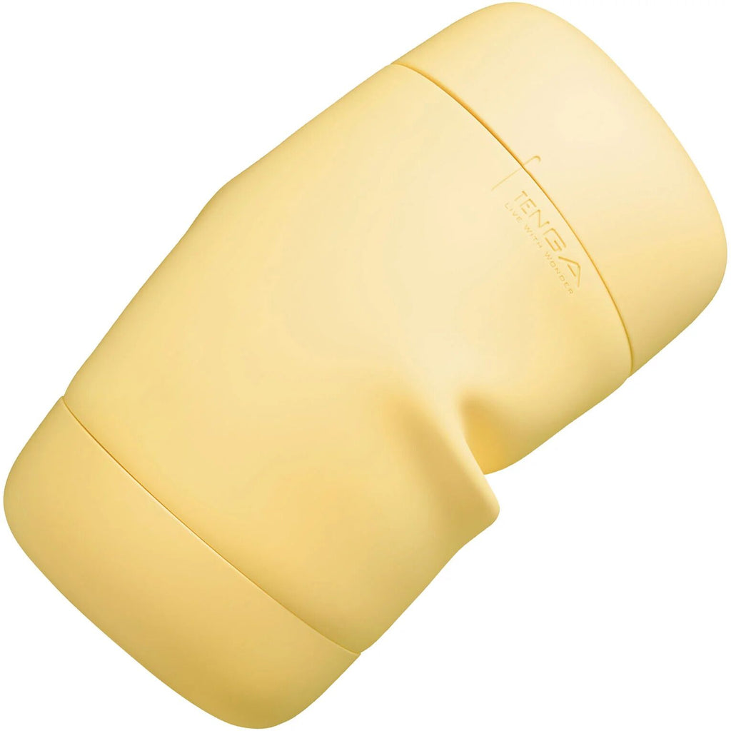 Tenga (Япония) Мастурбатор TENGA PUFFY Custard Yellow, ультрам’який матеріал, багаторазовий, наскрізний