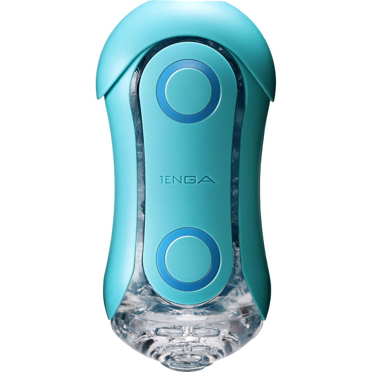 Tenga (Япония) Мастурбатор Tenga Flip Orb — Ocean Blue, з можливістю зміни тиску та стимулювальними кульками всередині
