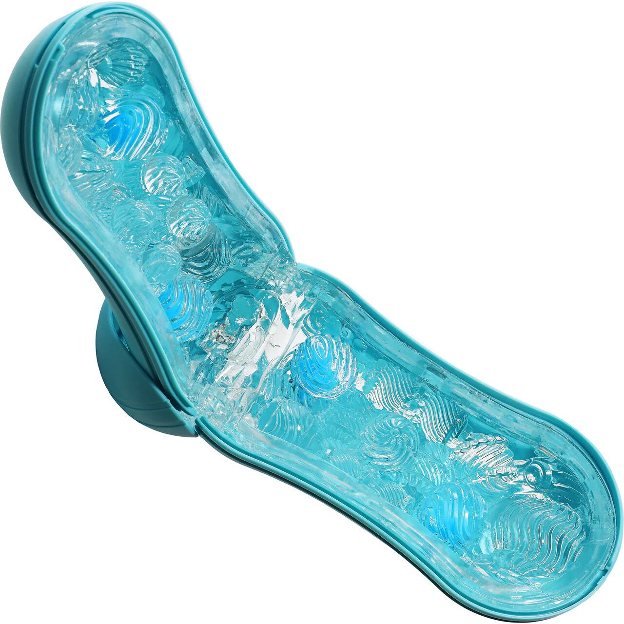 Tenga (Япония) Мастурбатор Tenga Flip Orb — Ocean Blue, з можливістю зміни тиску та стимулювальними кульками всередині