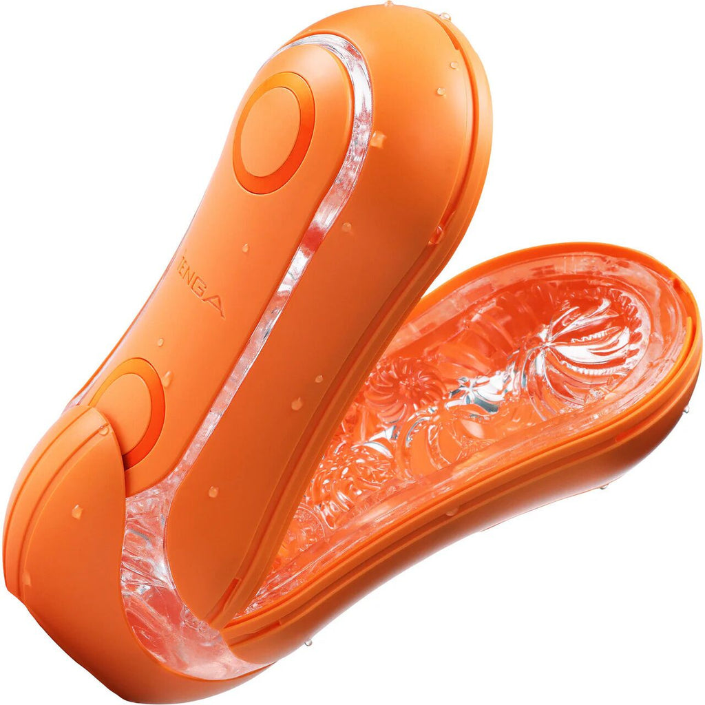 Tenga (Япония) Мастурбатор Tenga Flip Orb — Sunset Orange, з можливістю зміни тиску та стимулювальними кульками всередині