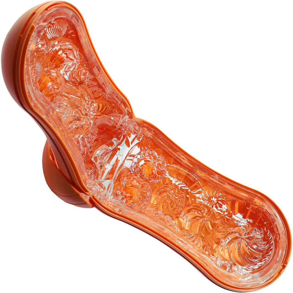 Tenga (Япония) Мастурбатор Tenga Flip Orb — Sunset Orange, з можливістю зміни тиску та стимулювальними кульками всередині