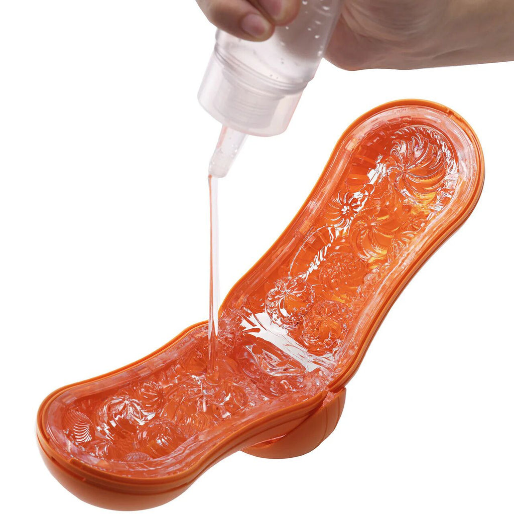 Tenga (Япония) Мастурбатор Tenga Flip Orb — Sunset Orange, з можливістю зміни тиску та стимулювальними кульками всередині