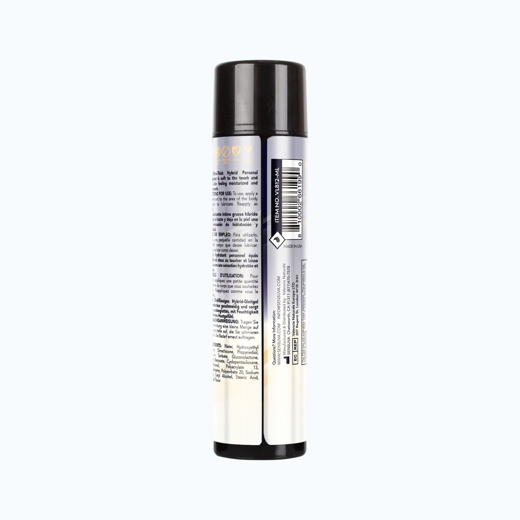 Sensuva (США) Анальна змазка на гібридній основі Sensuva UltraThick Anal Hybrid (150 мл), дуже густа