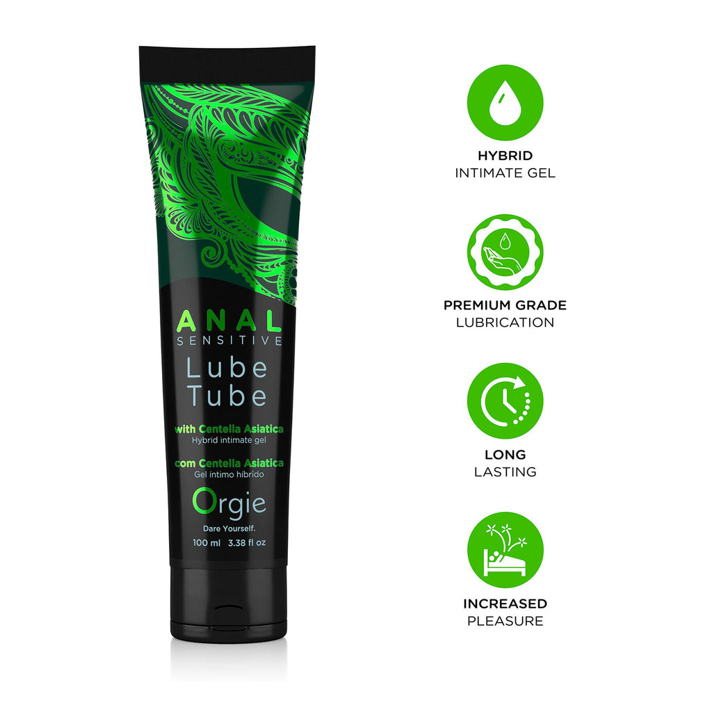 Orgie (Бразилія-Португалія) Анальна змазка Orgie Lube Tube Anal Sensitive, 100 мл, водна основа, імітація силікону