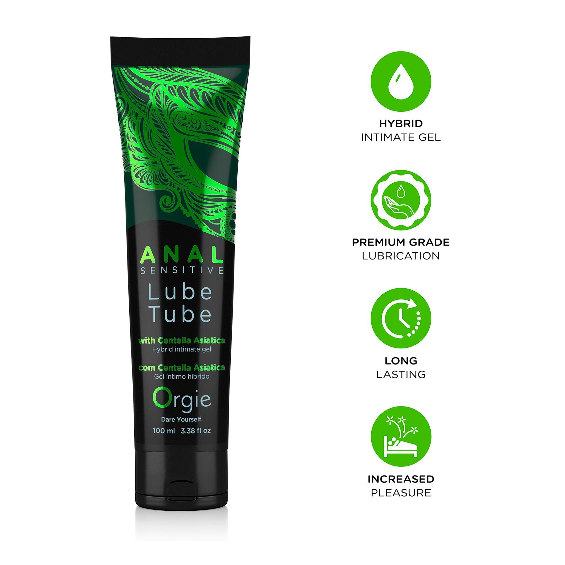Orgie (Бразилія-Португалія) Анальна змазка Orgie Lube Tube Anal Sensitive, 100 мл, водна основа, імітація силікону