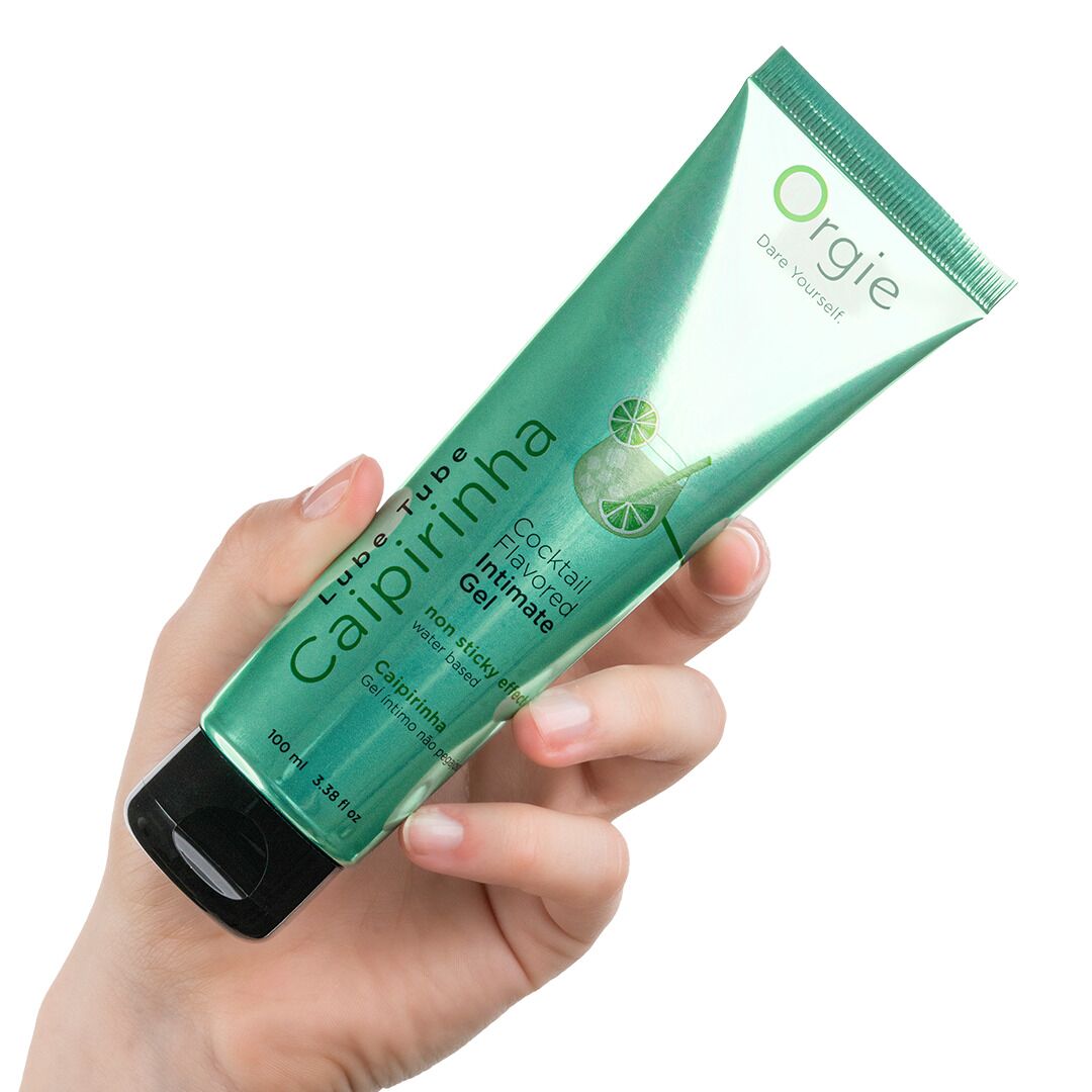 Orgie (Бразилія-Португалія) Лубрикант на водній основі Orgie Lube Tube Cocktail Caipirinha, 100 мл, смак цитрусового коктейлю