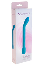 Тонкий вібратор для точки G S Pleasures Lithea Turqouise, 7 режимів