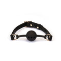 Liebe Seele (Японія) Повітропроникний кляп Liebe Seele Boudoir Amor Ball Gag Black, силіконова кулька, діаметр 4,3 см