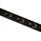 Нашийник з повідцем Liebe Seele Boudoir Amor Collar with Leash Black, три кільця