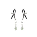 Затискачі для сосків із сердечком Liebe Seele Glow-in-dark Nipple Clamps, світяться в темряві