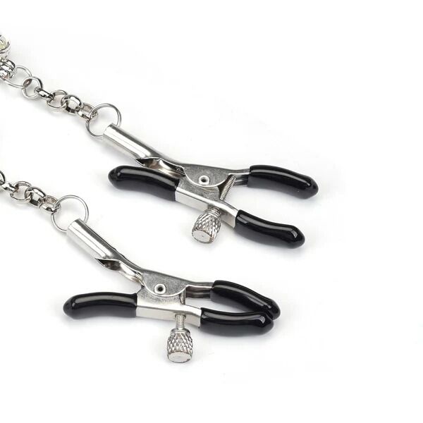 Затискачі для сосків із сердечком Liebe Seele Glow-in-dark Nipple Clamps Blue, с