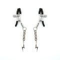 Liebe Seele (Японія) Затискачі для сосків Liebe Seele Lightning Nipple Clamps Silver, підвіска-блискавка