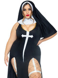 Leg Avenue (США) Костюм монашки-грішниці Leg Avenue Sultry Sinner 1X-2X, сукня, головний убір, комір