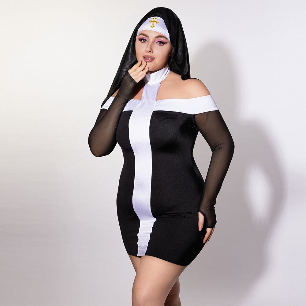 JSY (Китай) Еротичний костюм монашки JSY P61130 Plus Size