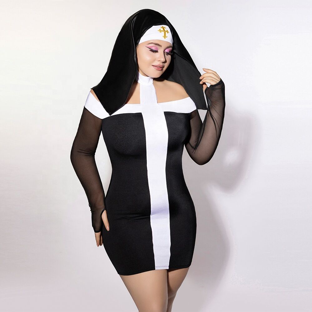 JSY (Китай) Еротичний костюм монашки JSY P61130 Plus Size