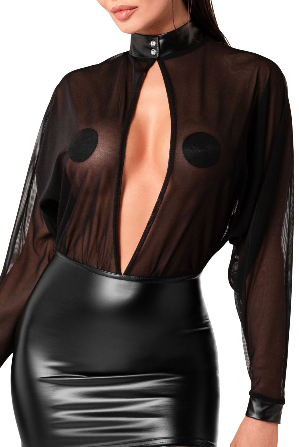 Noir Handmade (Польща) Сукня Noir Handmade F348 Powerwetlook and tulle dress - XL