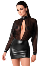 Сукня Noir Handmade F348 Powerwetlook and tulle dress - XXL