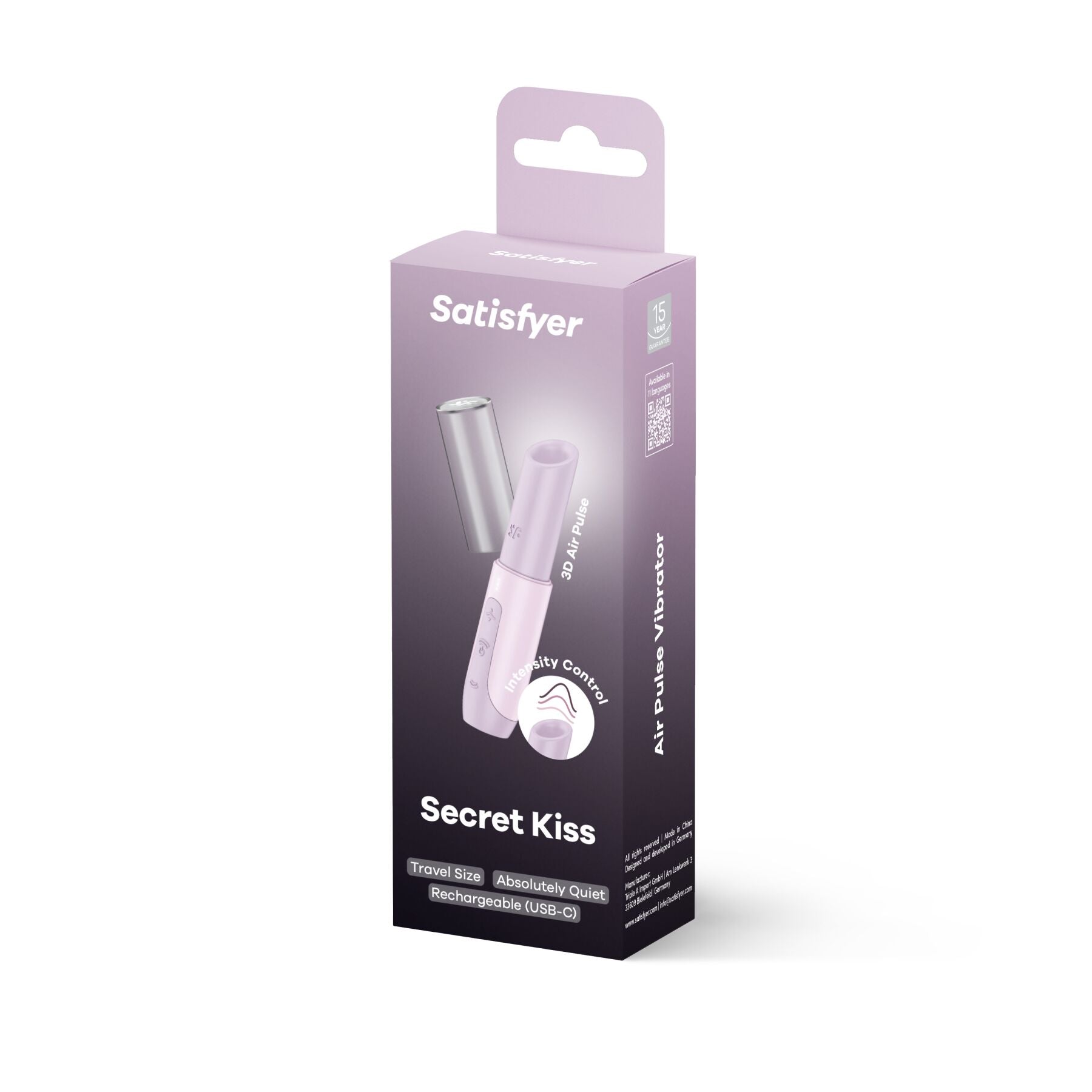Вакуумний стимулятор Satisfyer Secret Kiss, магнітна технологія 3D Air Pulse, 30 режимів, кришечка