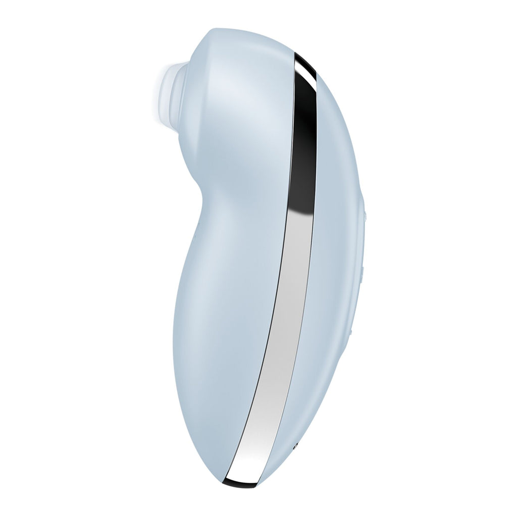 Вібростимулятор-пульсатор Satisfyer Tap & Climax 2 Blue, ефект постукування пальцем