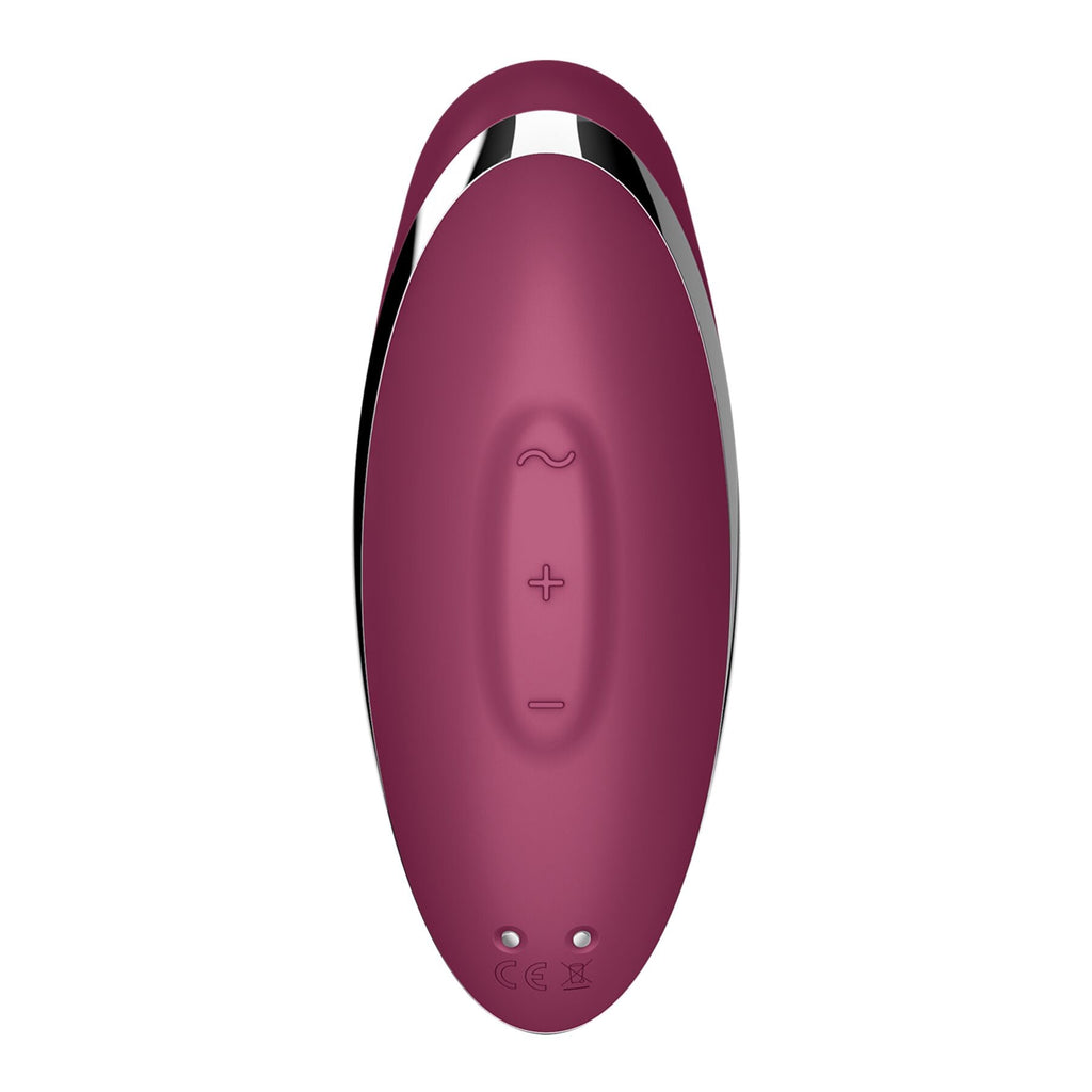 Вібростимулятор-пульсатор Satisfyer Tap & Climax 2 Red, ефект постукування пальц