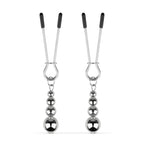 Затискачі для сосків Bedroom Fantasies: Nipple Clamps with Beaded Chain - Silver