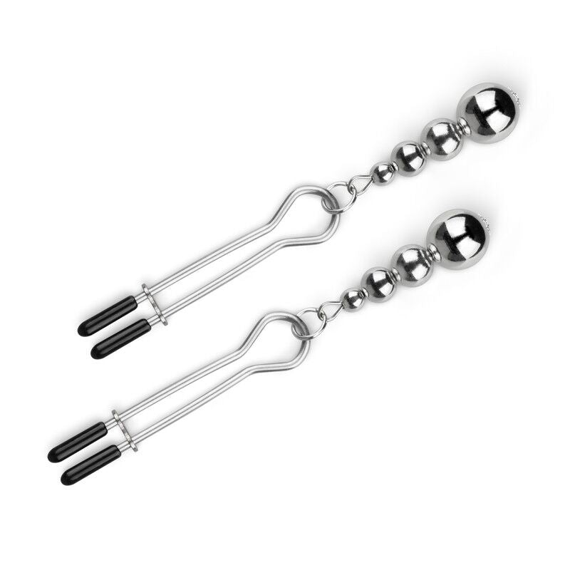 Bedroom Fantasies (Нідерланди) Затискачі для сосків Bedroom Fantasies: Nipple Clamps with Beaded Chain - Silver