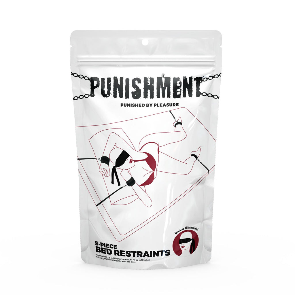 Punishment (Канада) Розтяжка на ліжко Punishment - 5-Piece Bed Restraint Kit - Black