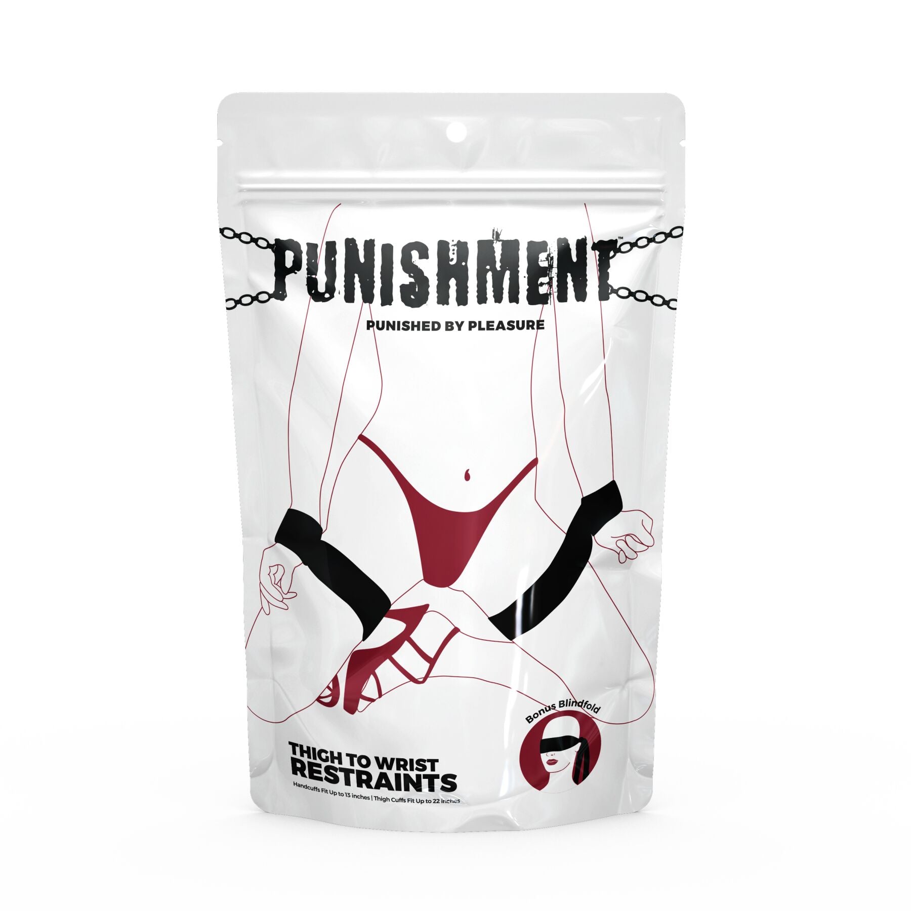 Punishment (Канада) Фіксатори для руки і стегна Punishment - Thigh to Wrist Restraints - Black