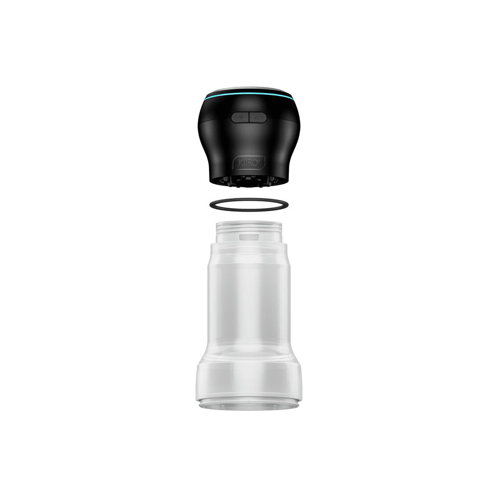 Kiiroo (Нідерланди) Мастурбатор Kiiroo Feel Pocket Crystal зі всмоктувальною інтерактивною насадкою PowerBlow Combo Set
