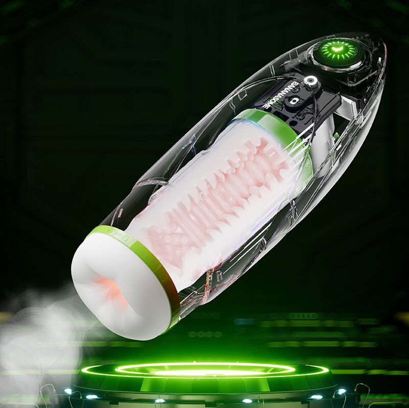 KISSTOY (Китай) Смарт-мастурбатор BANANASOME ROCKET X7, вібрації, стискання, імітація фрикцій, підігрів