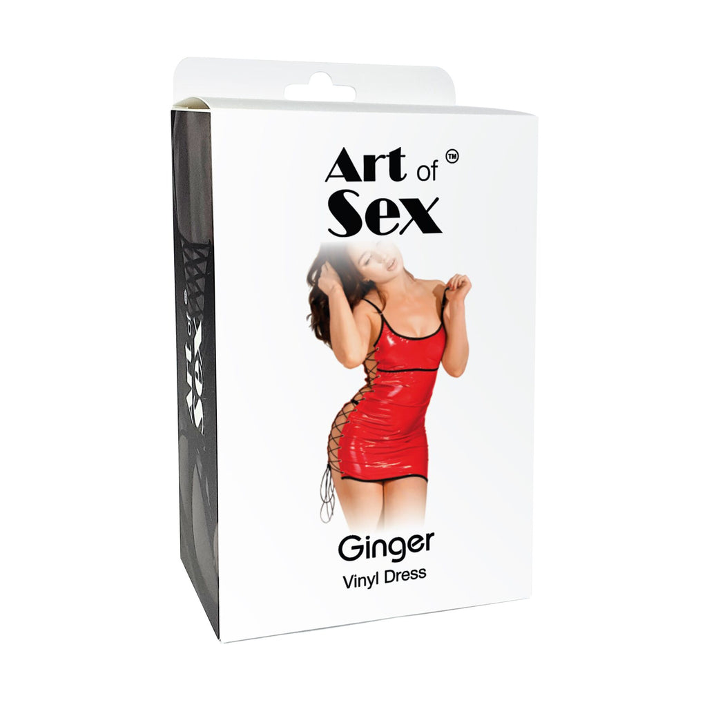 Art of Sex (Україна) Сексуальна лакована сукня на шнурівці Art of Sex - Ginger чорна XS-M