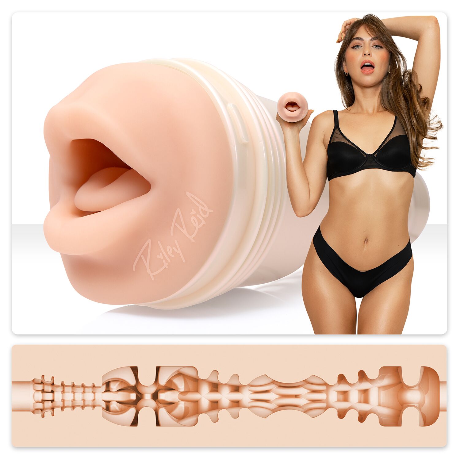 Fleshlight (США) Мастурбатор Fleshlight Girls: Riley Reid - Insomnia, зі зліпка ротика, дуже ніжний