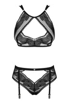 Комплект Obsessive Allastia 2-pcs set, регульовані бретелі, багаторівнева застібка