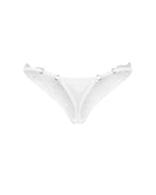 Трусики-стрінги з мереживом Obsessive Arrowel White crotchless thong S/M