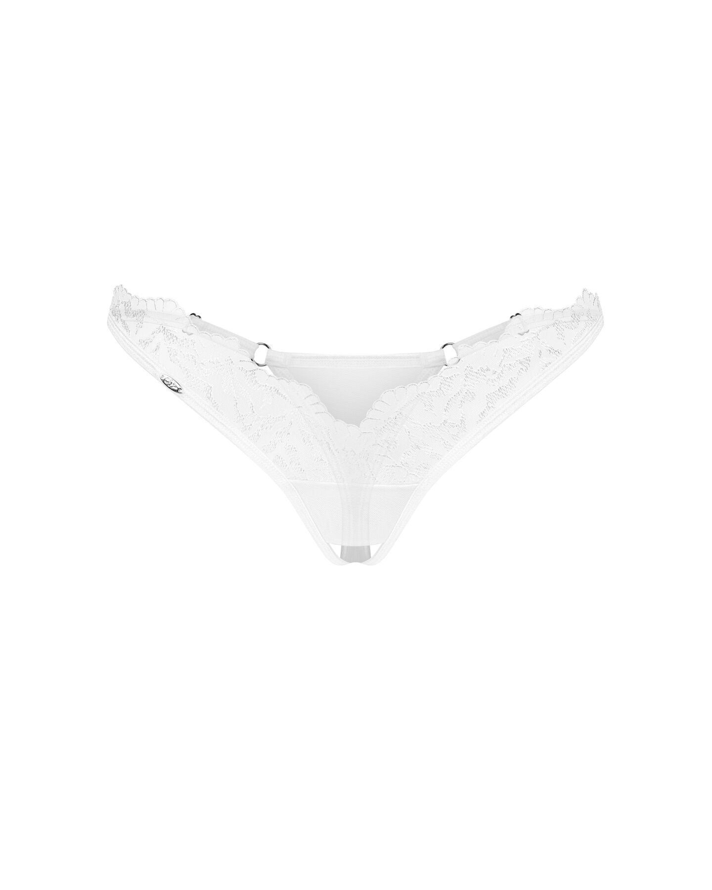 Obsessive (Польща) Трусики-стрінги з мереживом Obsessive Arrowel White crotchless thong 2XL/3XL