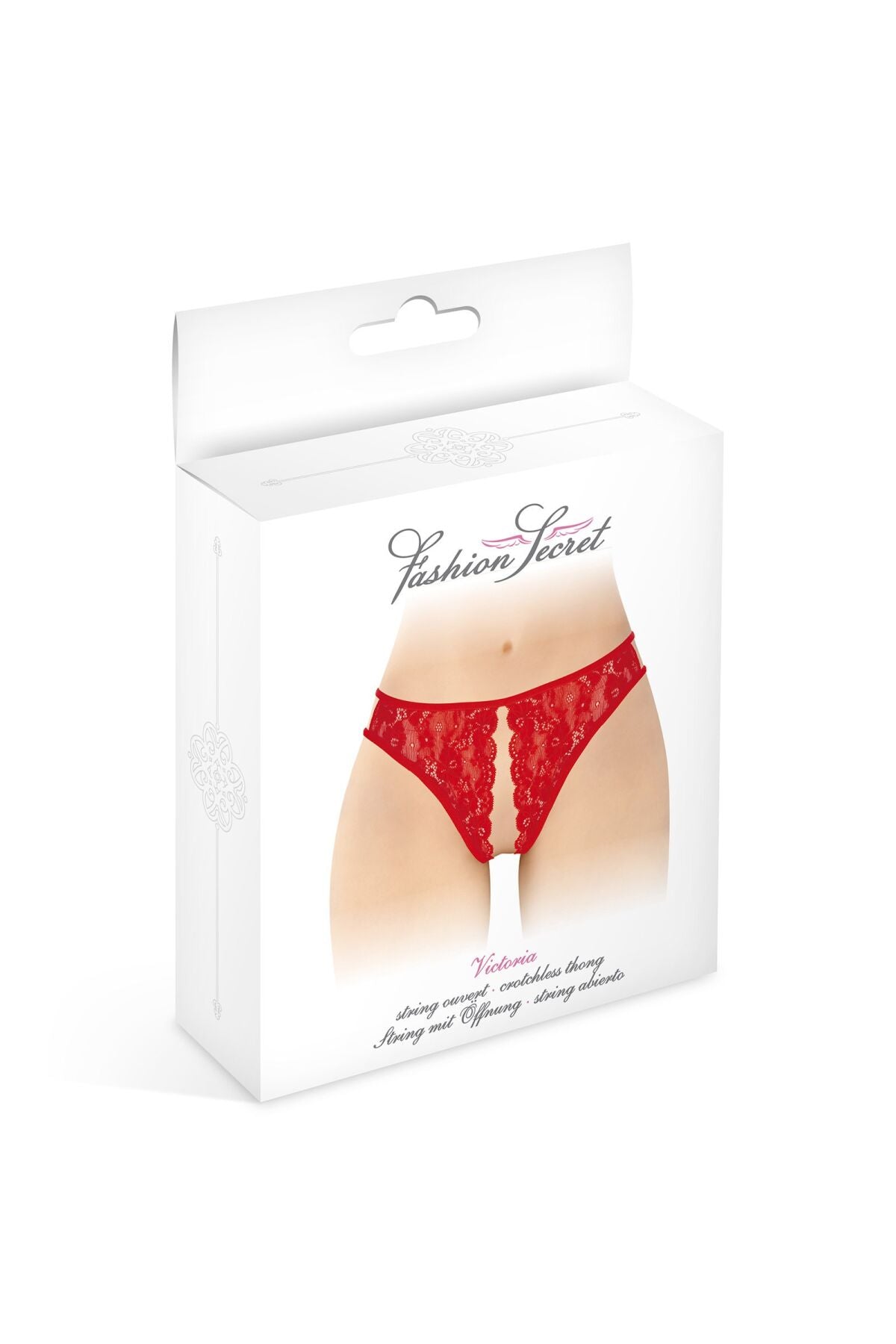 Fashion Secret (Франція) Трусики з відкритим доступом Fashion Secret Victoria Red, мереживо