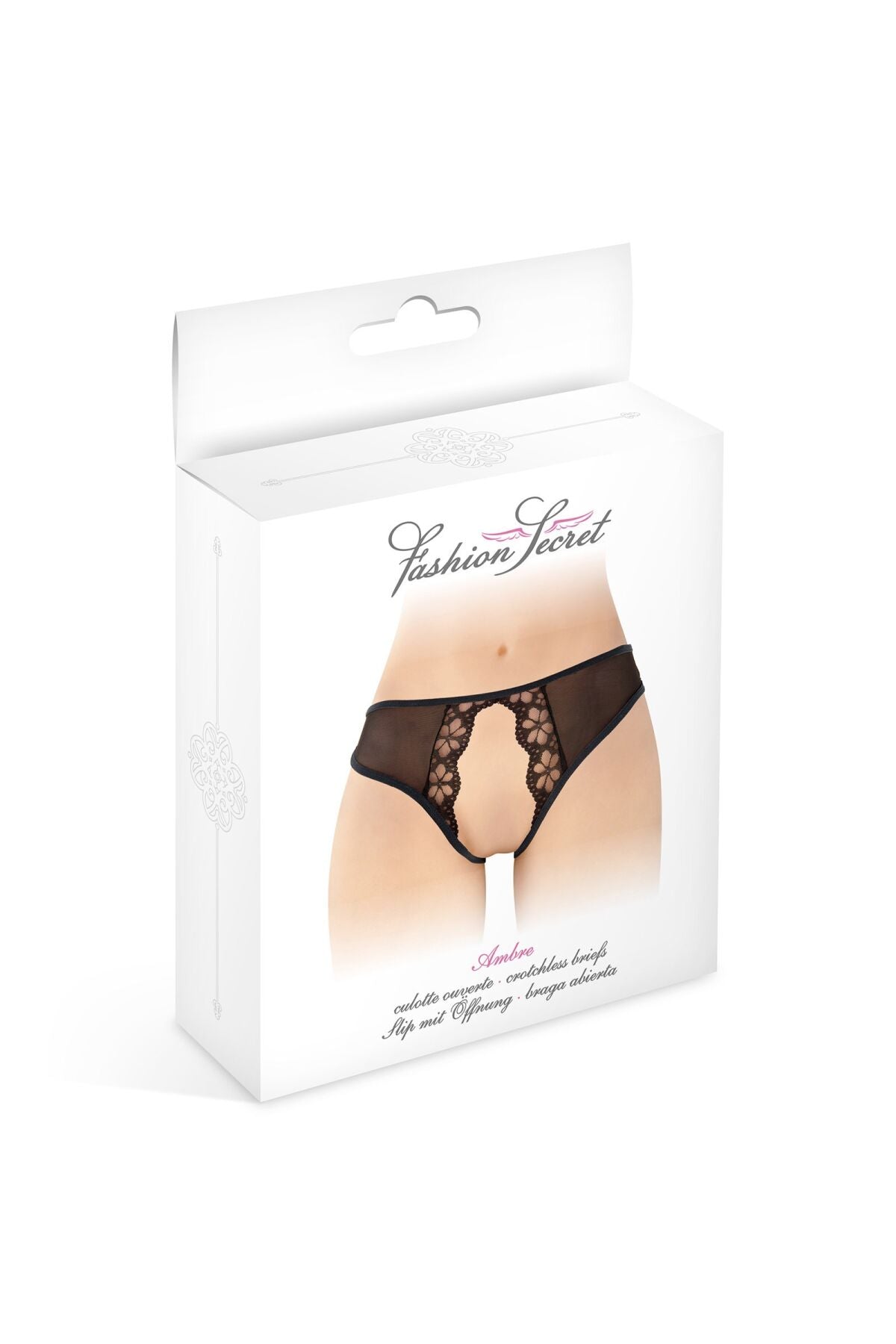 Fashion Secret (Франція) Трусики з відкритим доступом Fashion Secret Ambre Black, сітка