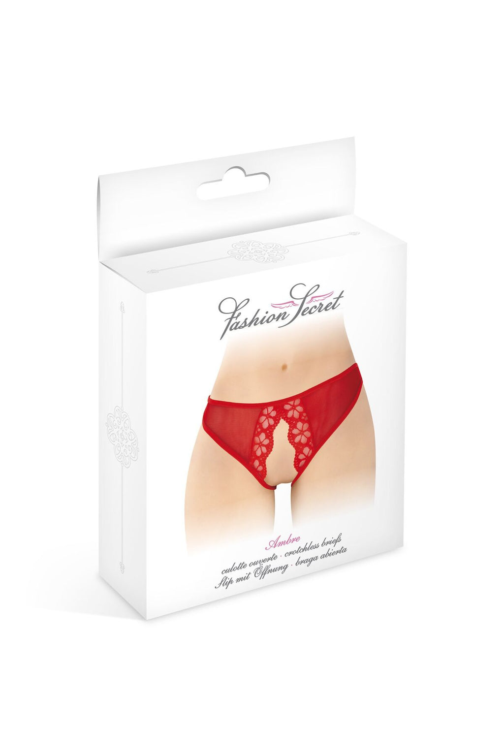 Fashion Secret (Франція) Трусики з відкритим доступом Fashion Secret Ambre Red, сітка