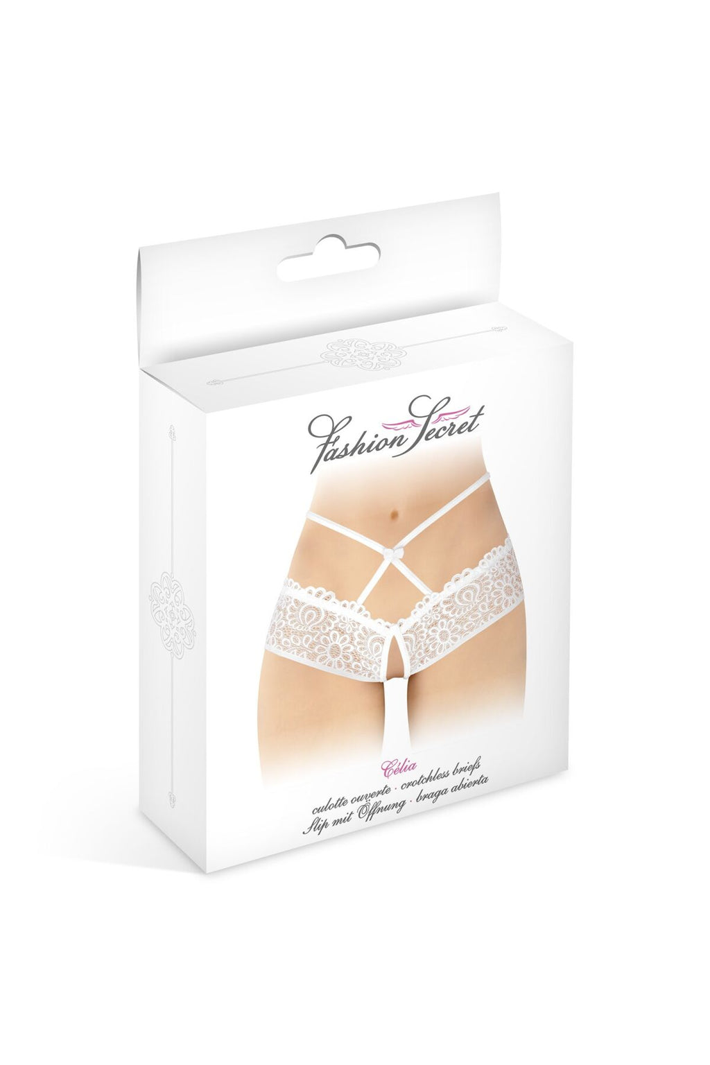 Fashion Secret (Франція) Трусики з відкритим доступом Fashion Secret Celia White, лямки на талії