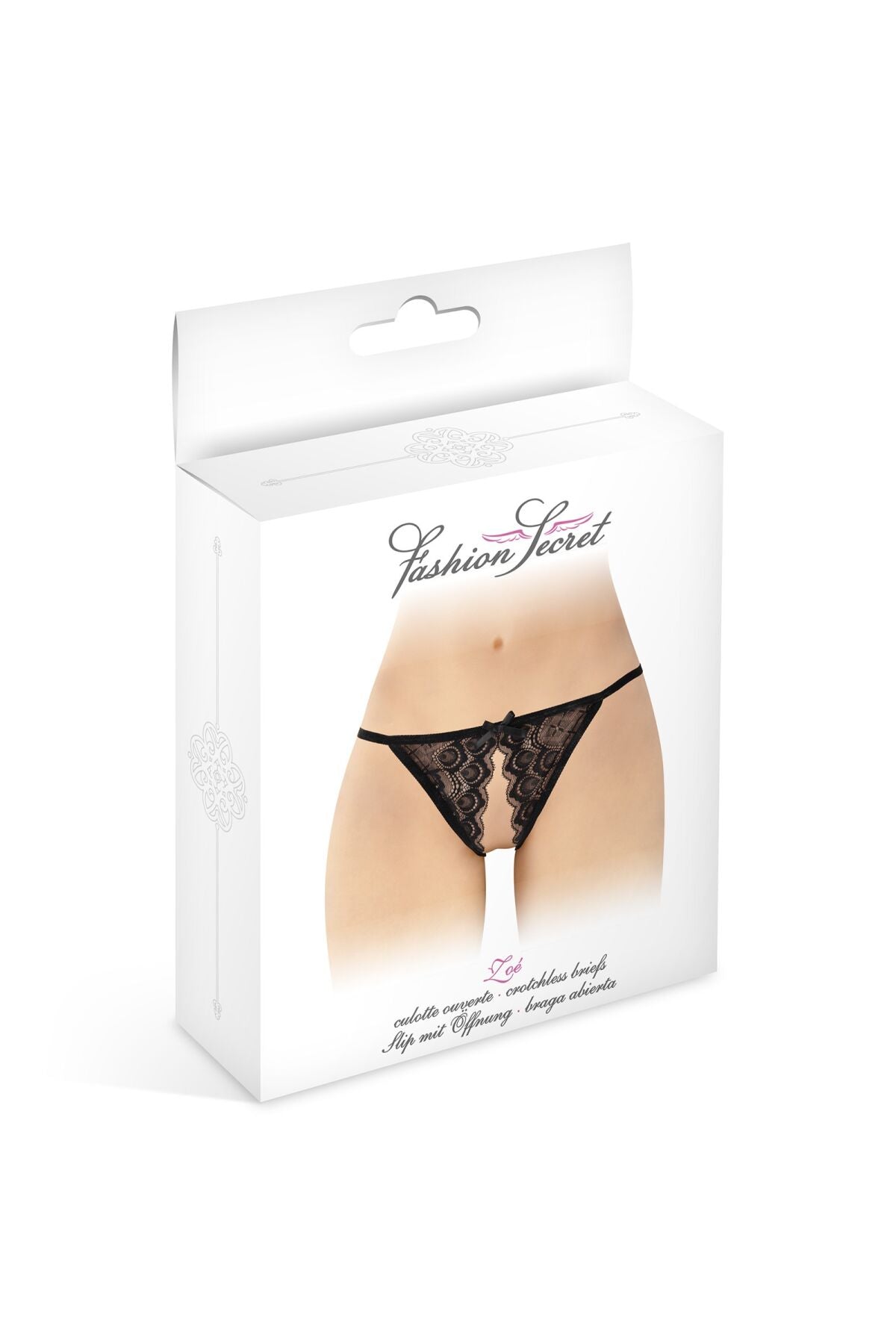 Fashion Secret (Франція) Мереживні трусики з доступом Fashion Secret Zoe Black, з бантиком