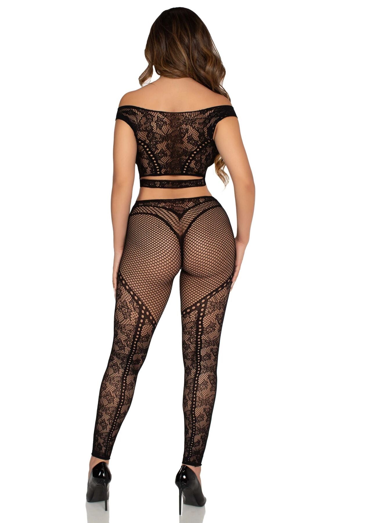 Leg Avenue (США) Комплект Leg Avenue Off Shoulder Crop Top and Legging One Size