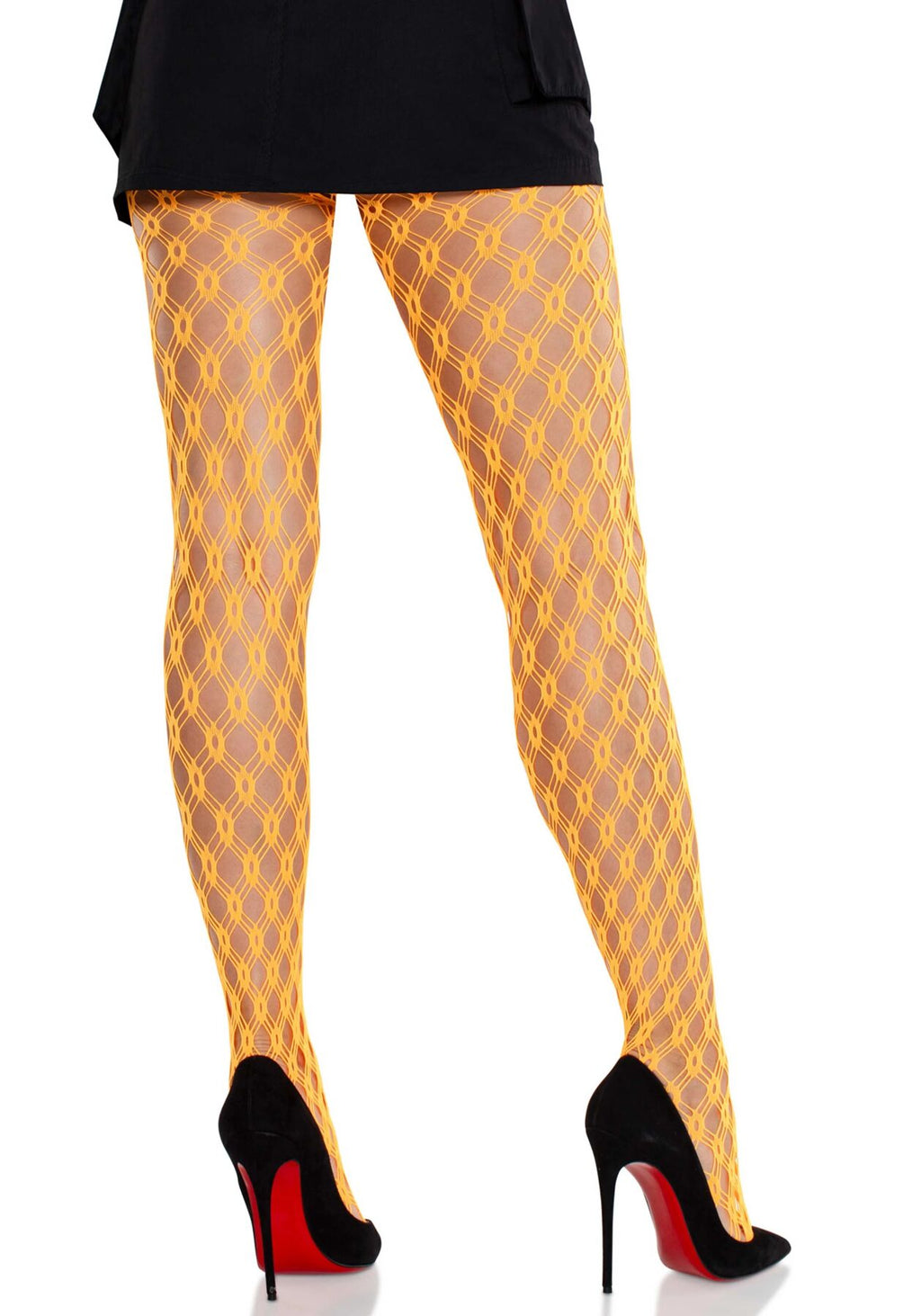Leg Avenue (США) Колготки Leg Avenue Eyelet Net Tights Neon Orange One Size