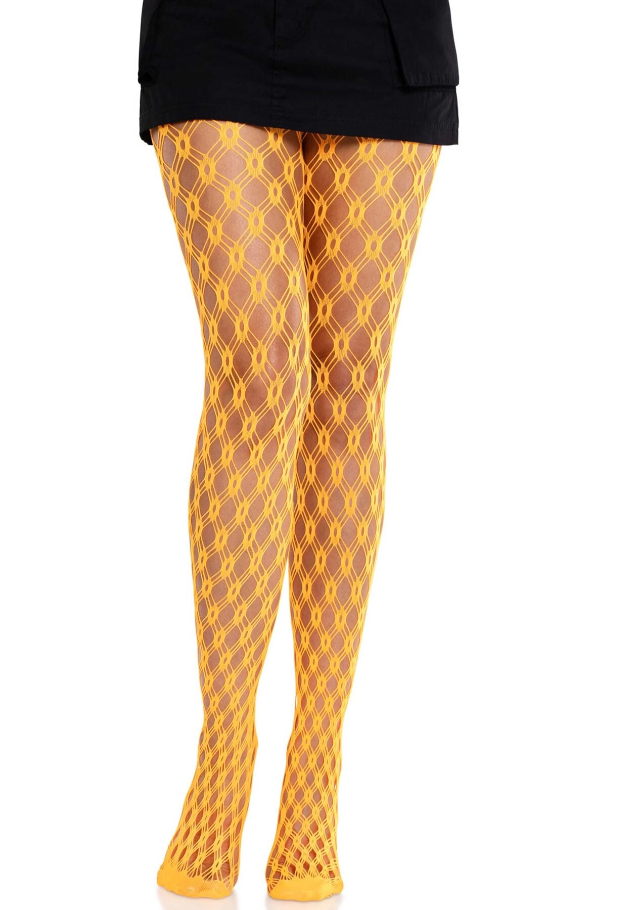 Leg Avenue (США) Колготки Leg Avenue Eyelet Net Tights Neon Orange One Size