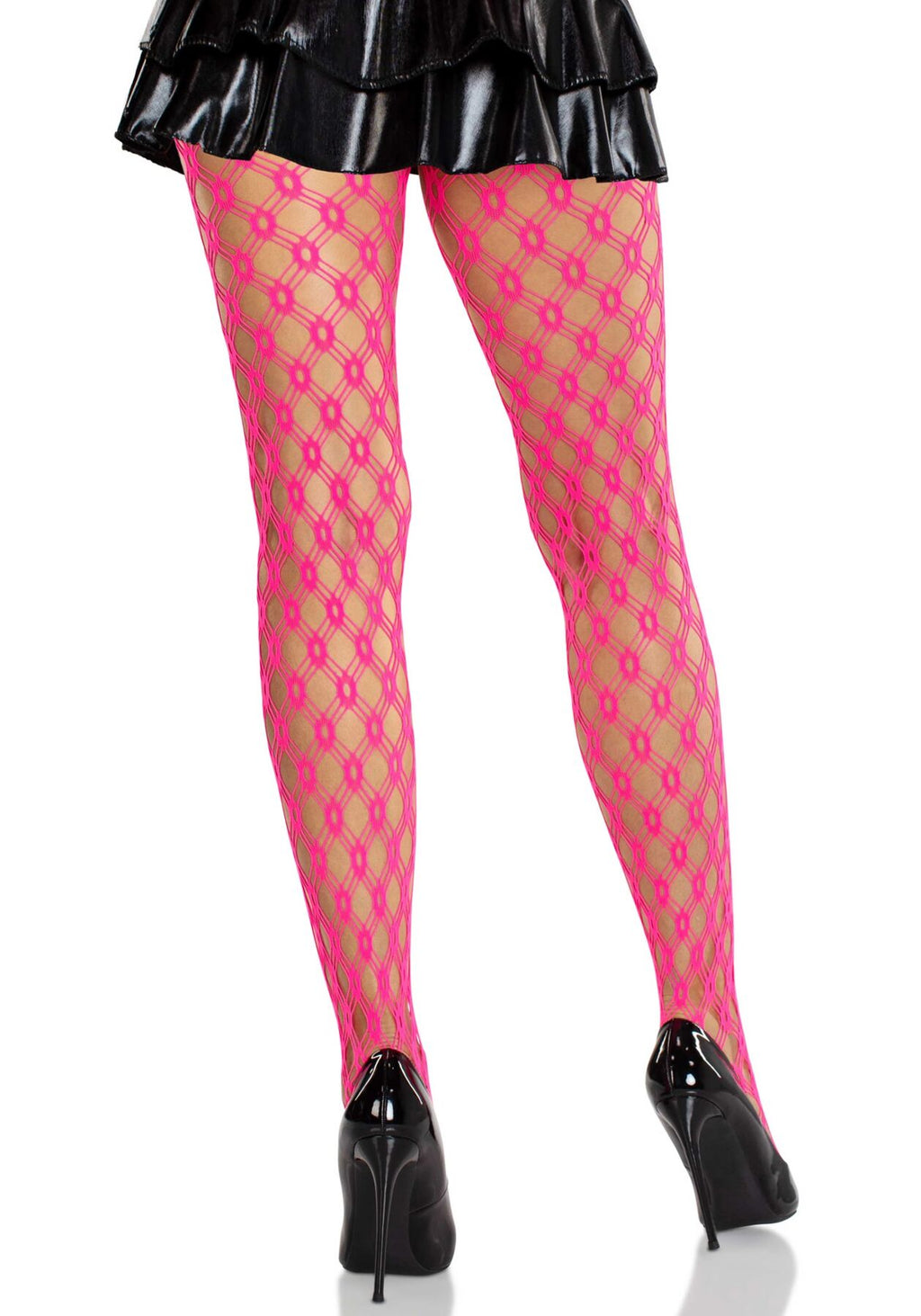 Leg Avenue (США) Колготки Leg Avenue Eyelet Net Tights Neon Pink One Size