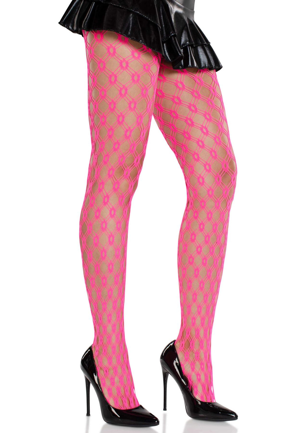 Leg Avenue (США) Колготки Leg Avenue Eyelet Net Tights Neon Pink One Size