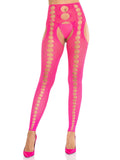 Leg Avenue (США) Колготки Leg Avenue Seamless Opaque Footless Suspender Hose One Size Neon Pink