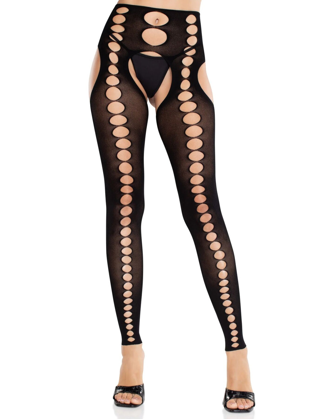 Leg Avenue (США) Колготки Leg Avenue Seamless Opaque Footless Suspender Hose One Size Black