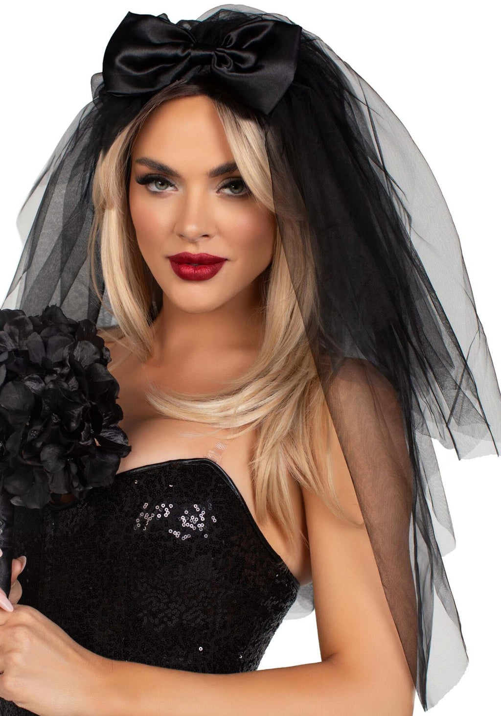 Leg Avenue (США) Фата нареченої Leg Avenue Tiered bridal veil O/S Black